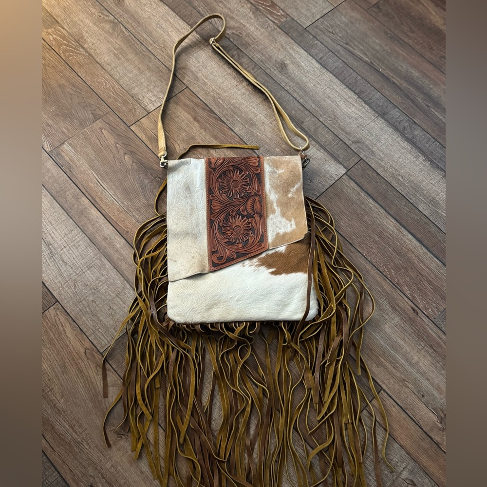 American Darling Tan and Brown Crossbody Bag